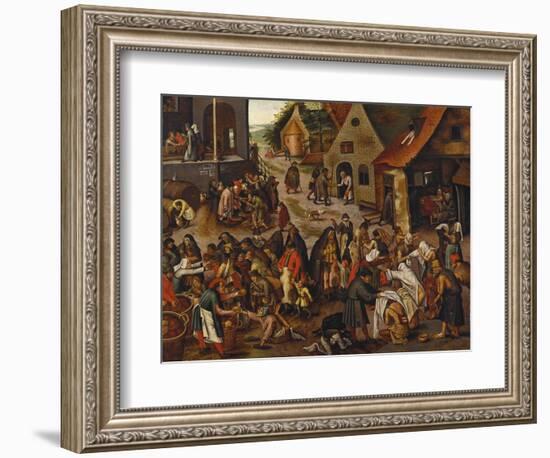 The Seven Acts of Mercy-Pieter Bruegel the Elder-Framed Giclee Print