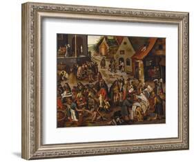 The Seven Acts of Mercy-Pieter Bruegel the Elder-Framed Giclee Print