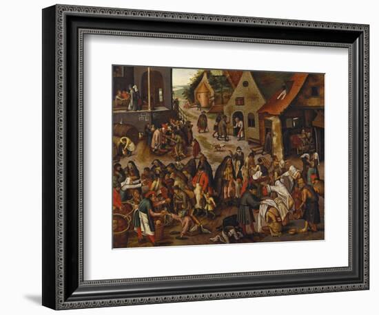 The Seven Acts of Mercy-Pieter Bruegel the Elder-Framed Giclee Print