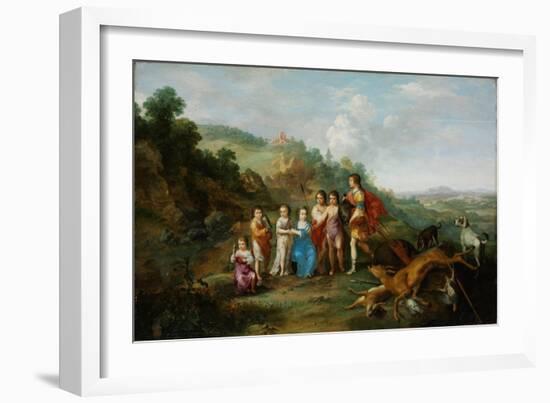 The Seven Children of the Winterking, 1628-Cornelis van Poelenburgh-Framed Giclee Print