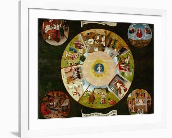 The Seven Deadly Sins And the Four Last Things, Ca. 1500-Hieronymus Bosch-Framed Giclee Print