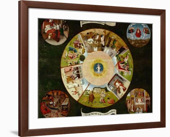 The Seven Deadly Sins And the Four Last Things, Ca. 1500-Hieronymus Bosch-Framed Giclee Print