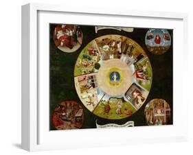 The Seven Deadly Sins And the Four Last Things, Ca. 1500-Hieronymus Bosch-Framed Premium Giclee Print