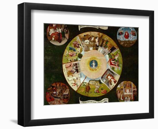 The Seven Deadly Sins And the Four Last Things, Ca. 1500-Hieronymus Bosch-Framed Giclee Print