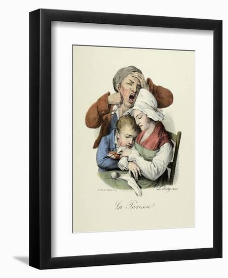 The Seven Deadly Sins: Sloth, 1824-Louis Leopold Boilly-Framed Art Print