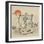 The Seven Gods of Good Fortune in Treasure Ship, C. 1887-Shibata Zeshin-Framed Giclee Print