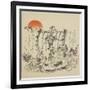 The Seven Gods of Good Fortune in Treasure Ship, C. 1887-Shibata Zeshin-Framed Giclee Print