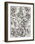 The Seven-Headed Beast and the Beast with Lamb's Horns, from the Apocalypse of St. John, 1496-98 (W-Albrecht Dürer or Duerer-Framed Giclee Print