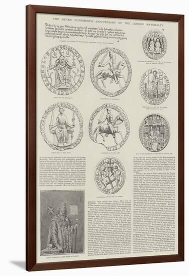 The Seven Hundredth Anniversary of the London Mayoralty-null-Framed Giclee Print