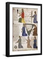 The Seven Liberal Arts (From Regia Carmina by Convenevole Da Prat)-Pacino Di Buonaguida-Framed Giclee Print