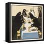 The Seven Ravens at the Dinner Table-A Weisgerber-Framed Stretched Canvas