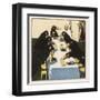 The Seven Ravens at the Dinner Table-A Weisgerber-Framed Art Print