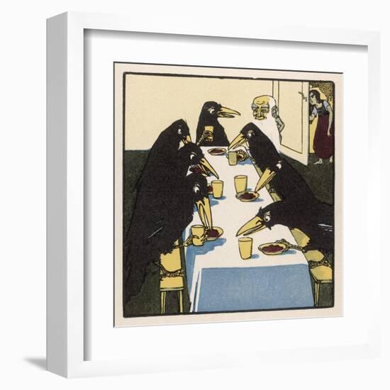 The Seven Ravens at the Dinner Table-A Weisgerber-Framed Art Print