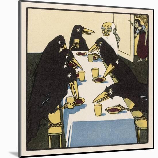 The Seven Ravens at the Dinner Table-A Weisgerber-Mounted Art Print