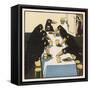 The Seven Ravens at the Dinner Table-A Weisgerber-Framed Stretched Canvas