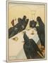 The Seven Ravens (Seven Brothers Transformed by a Wicked Spell) Sit at the Dinner Table-Willy Planck-Mounted Art Print