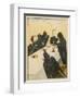 The Seven Ravens (Seven Brothers Transformed by a Wicked Spell) Sit at the Dinner Table-Willy Planck-Framed Art Print