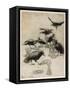 The Seven Ravens-Arthur Rackham-Framed Stretched Canvas