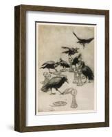 The Seven Ravens-Arthur Rackham-Framed Photographic Print