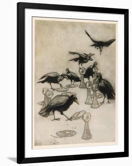The Seven Ravens-Arthur Rackham-Framed Photographic Print