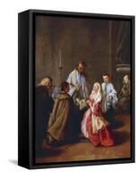 The Seven Sacraments: Marriage, before 1755-57-Pietro Longhi-Framed Stretched Canvas