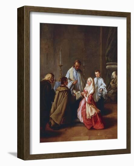 The Seven Sacraments: Marriage, before 1755-57-Pietro Longhi-Framed Giclee Print