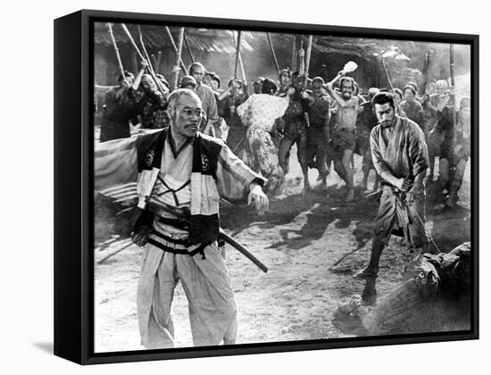 The Seven Samurai, (aka Shichinin No Samurai), Takashi Shimura, Toshiro Mifune, 1954-null-Framed Stretched Canvas