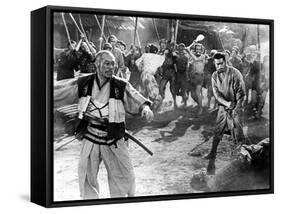 The Seven Samurai, (aka Shichinin No Samurai), Takashi Shimura, Toshiro Mifune, 1954-null-Framed Stretched Canvas