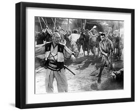 The Seven Samurai, (aka Shichinin No Samurai), Takashi Shimura, Toshiro Mifune, 1954-null-Framed Photo