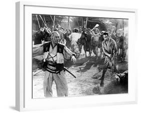 The Seven Samurai, (aka Shichinin No Samurai), Takashi Shimura, Toshiro Mifune, 1954-null-Framed Photo