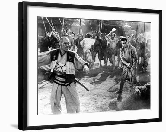 The Seven Samurai, (aka Shichinin No Samurai), Takashi Shimura, Toshiro Mifune, 1954-null-Framed Photo