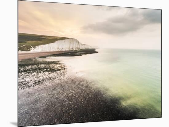 The Seven Sisters chalk cliffs, South Downs National Park, East Sussex, England, United Kingdom-Matthew Williams-Ellis-Mounted Photographic Print