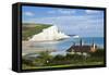 The Seven Sisters Cliffs-Neale Clark-Framed Stretched Canvas