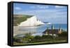 The Seven Sisters Cliffs-Neale Clark-Framed Stretched Canvas
