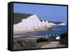 The Seven Sisters, East Sussex, England, United Kingdom-John Miller-Framed Stretched Canvas