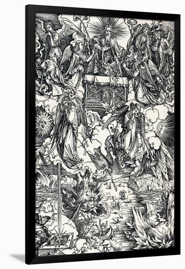 The Seven Trumpets are Given to the Angels, 1498-Albrecht Dürer-Framed Giclee Print