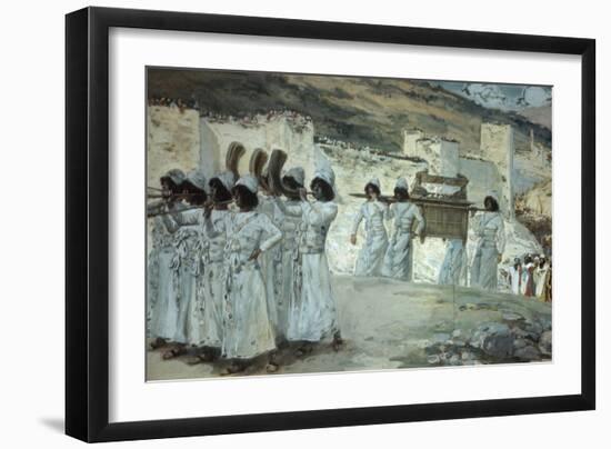 The Seven Trumpets of Jericho-James Tissot-Framed Giclee Print