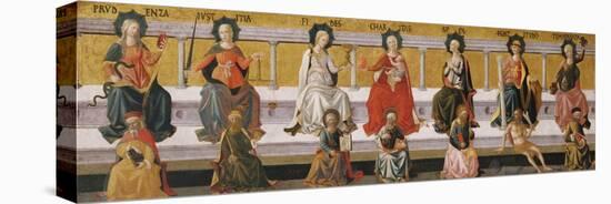 The Seven Virtues, C. 1450-Francesco Di Stefano Pesellino-Stretched Canvas