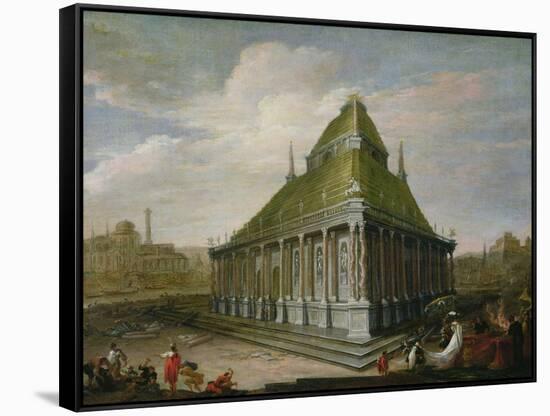 The Seven Wonders of the World: the Mausoleum at Halicarnassus-Wilhelm van Ehrenberg-Framed Stretched Canvas