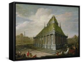 The Seven Wonders of the World: the Mausoleum at Halicarnassus-Wilhelm van Ehrenberg-Framed Stretched Canvas