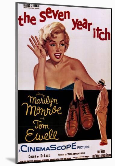 The Seven Year Itch, 1955-null-Mounted Art Print