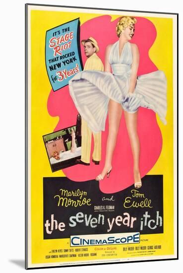 The Seven Year Itch, 1955-null-Mounted Premium Giclee Print