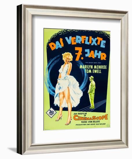 The Seven Year Itch, (aka Das Verflixte 7 Jahr), Marilyn Monroe, Tom Ewell, 1955-null-Framed Art Print