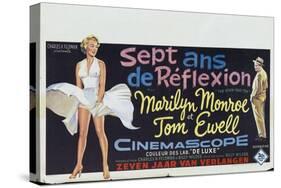 The Seven Year Itch, Belgian Movie Poster, 1955-null-Stretched Canvas