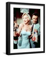 The Seven Year Itch by Billy Wilder with Marilyn Monroe and Tom Ewell, 1955-null-Framed Photo