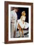 The Seven Year Itch by Billy Wilder with Tom Ewell, Marilyn Monroe, 1955-null-Framed Photo