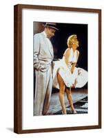 The Seven Year Itch by Billy Wilder with Tom Ewell, Marilyn Monroe, 1955-null-Framed Photo