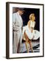 The Seven Year Itch by Billy Wilder with Tom Ewell, Marilyn Monroe, 1955-null-Framed Photo