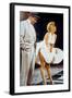 The Seven Year Itch by Billy Wilder with Tom Ewell, Marilyn Monroe, 1955-null-Framed Photo