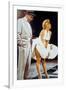 The Seven Year Itch by Billy Wilder with Tom Ewell, Marilyn Monroe, 1955-null-Framed Photo